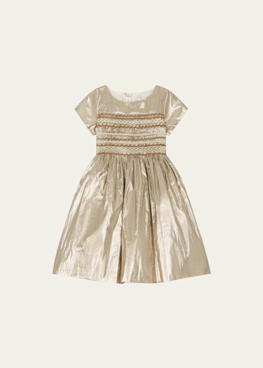 Bonpoint Girl's Duchesse Embroidered Silk Dress, Size 4-12 - Bergdorf  Goodman