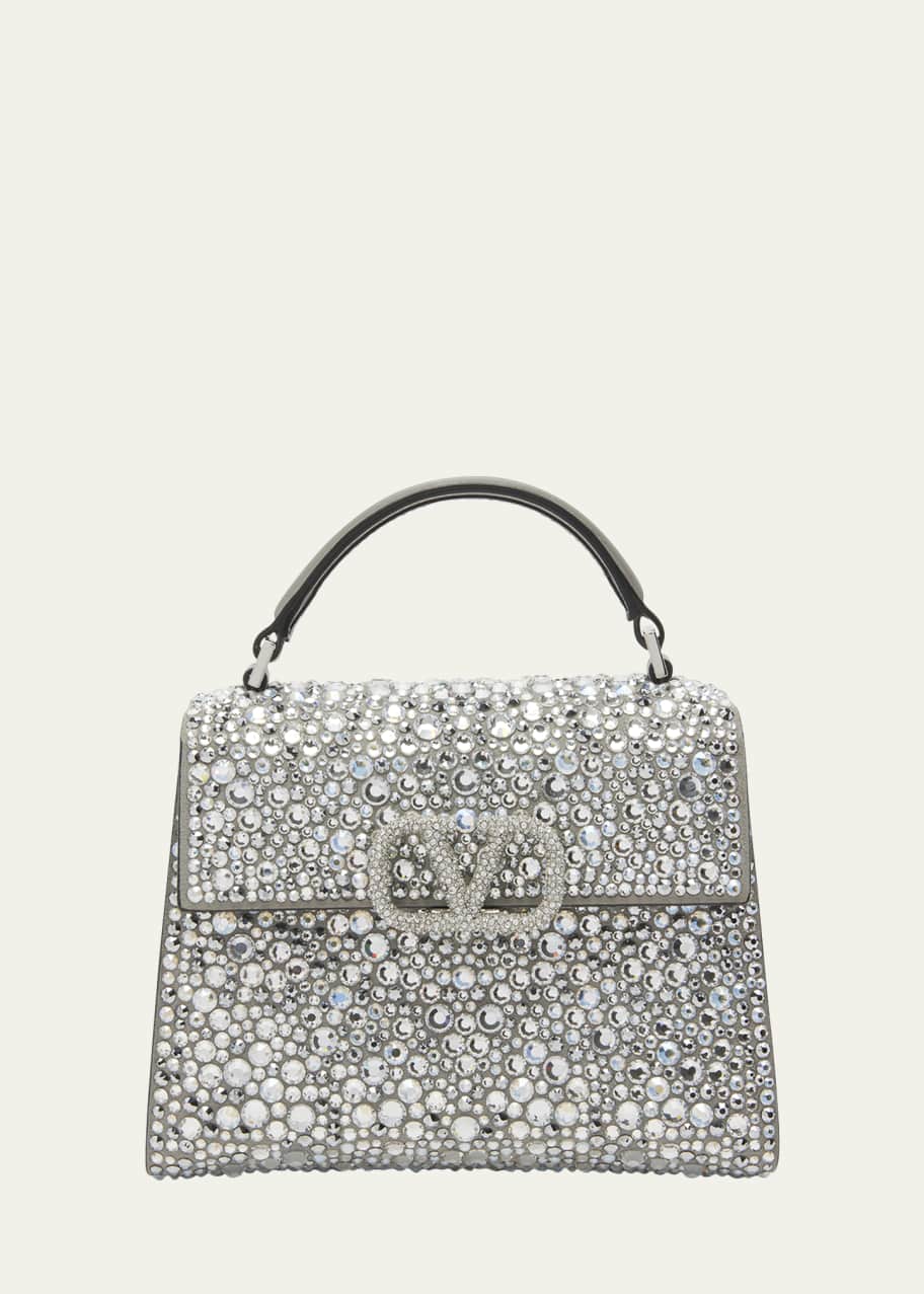 Valentino Garavani VSLING Mini Rhinestone Top-Handle Bag
