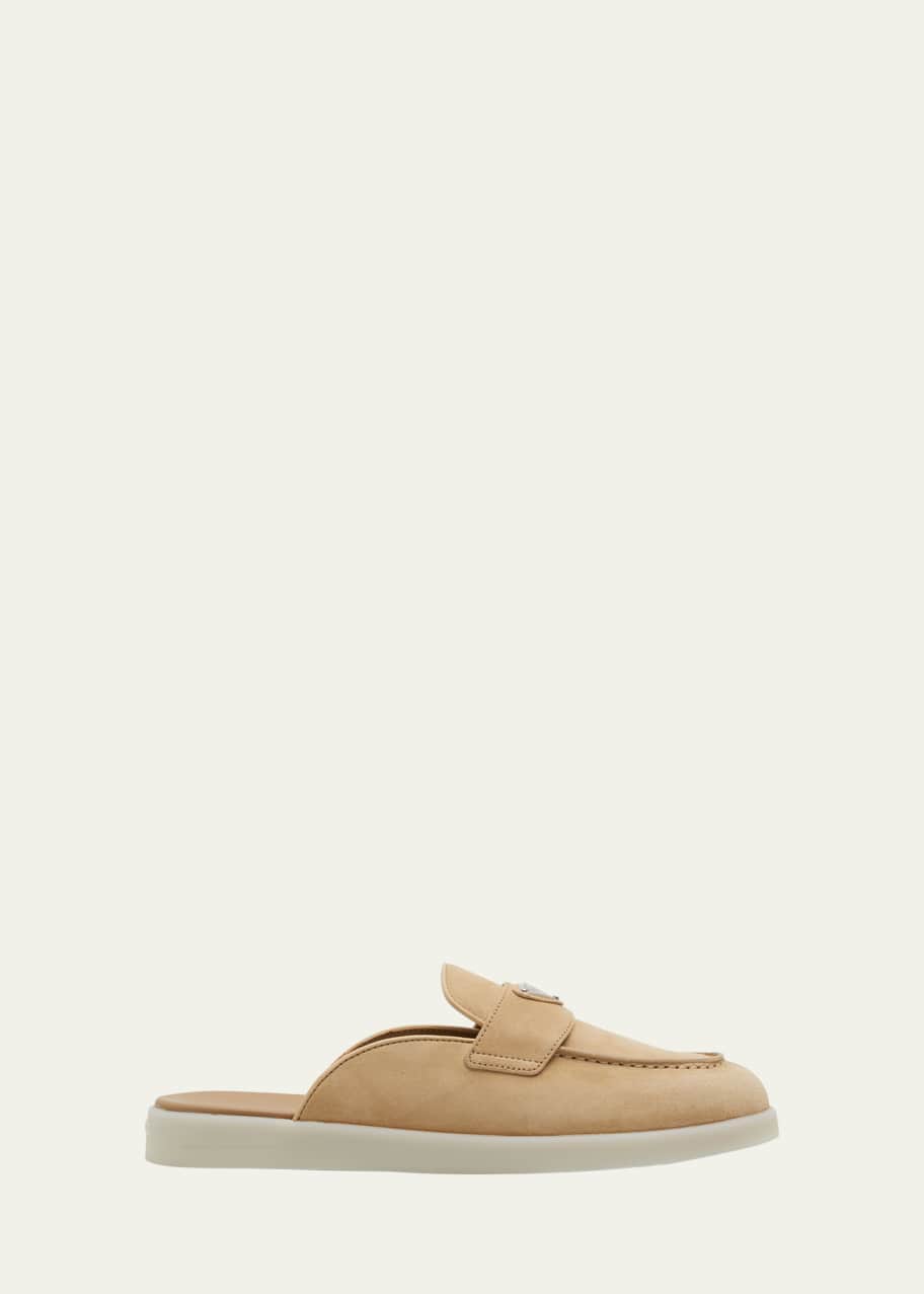 Prada Saint Tropez Suede Mules - Bergdorf Goodman