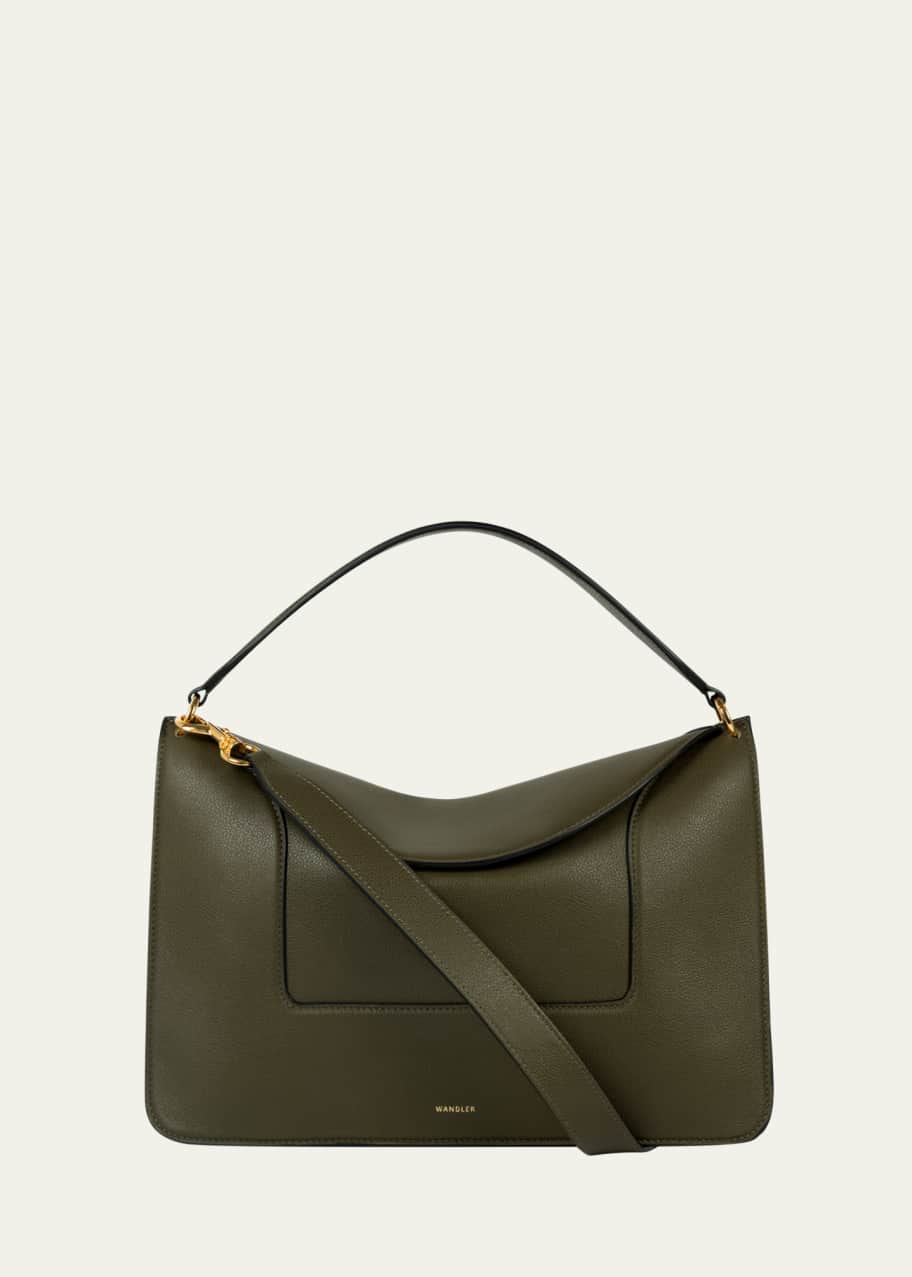Image 1 of 1: Penelope Grained Leather Shoulder Bag
