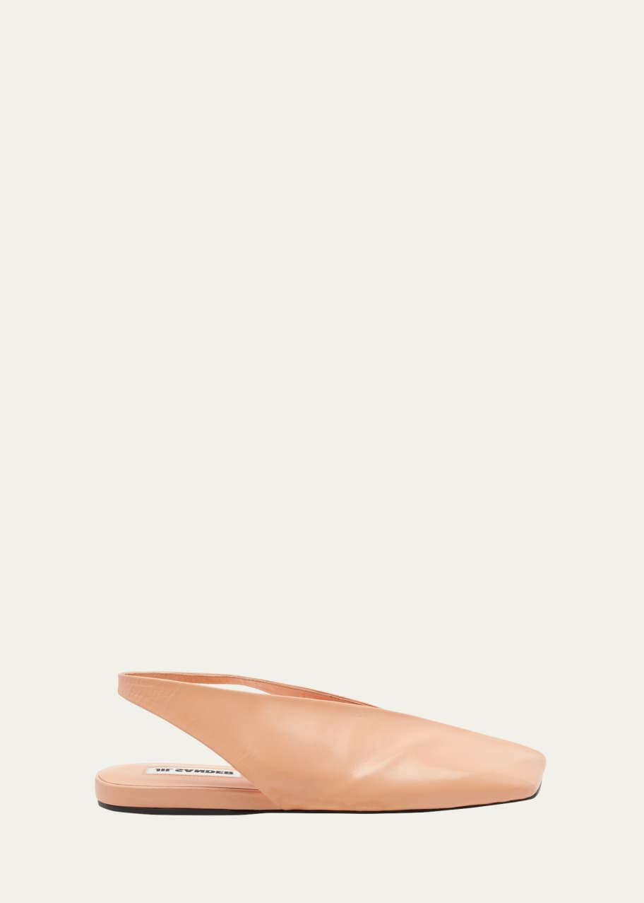jil sander square toe flats
