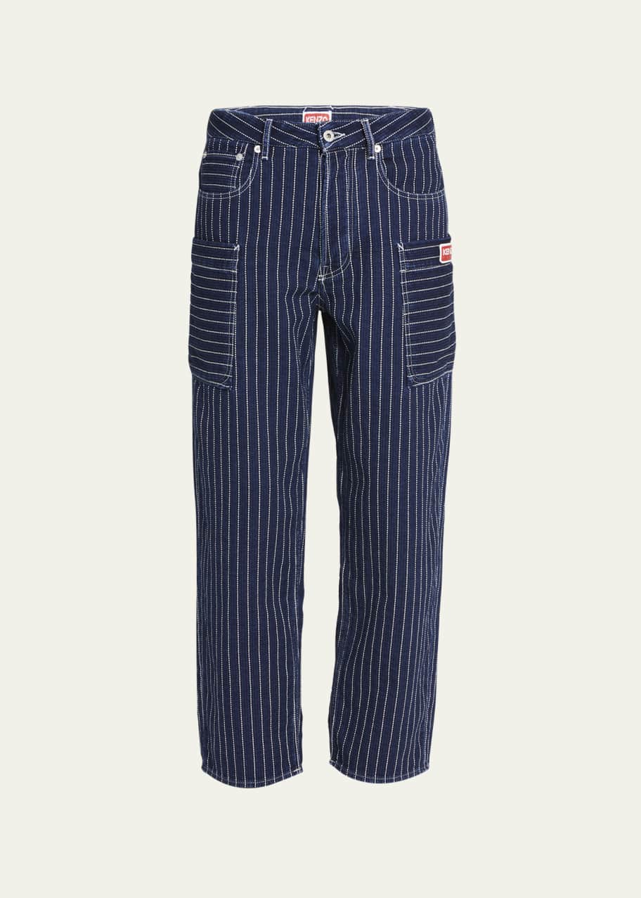 Kenzo Men's Sashiko Stitch Work Pants - Bergdorf Goodman