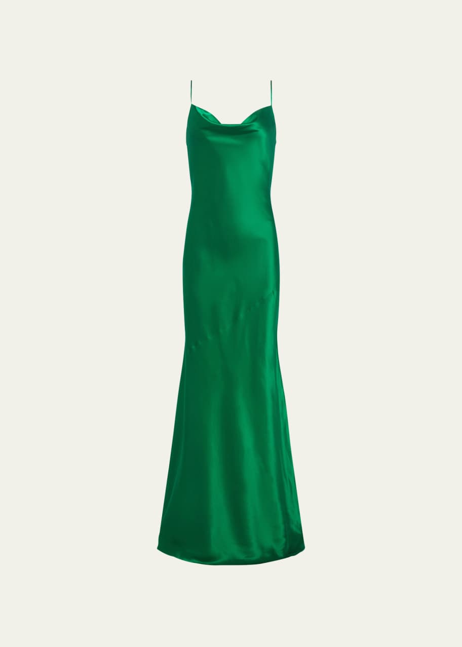 L'Agence Arianne Cowl Silk Maxi Slip Dress - Bergdorf Goodman