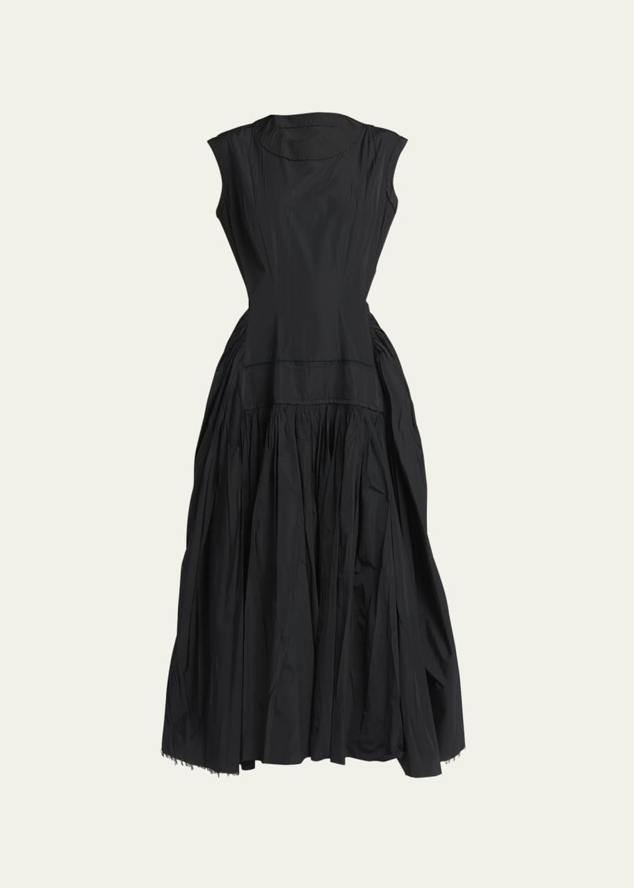 Marni Gathered Fit-Flare Dress - Bergdorf Goodman