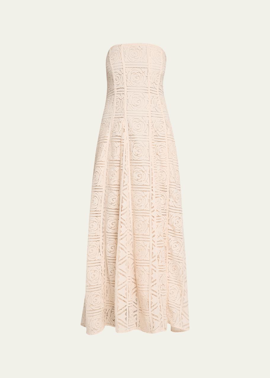 cult gaia lace dress Cult Gaia Fira Off White Embroidered Lace Mini Dress