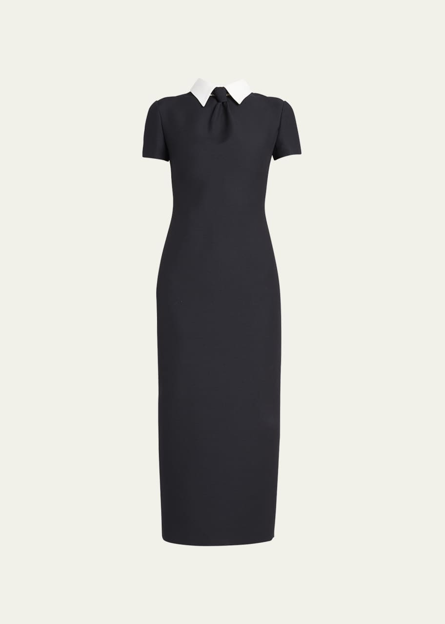 Valentino Garavani Crepe Couture Tuxedo Midi Dress - Bergdorf Goodman