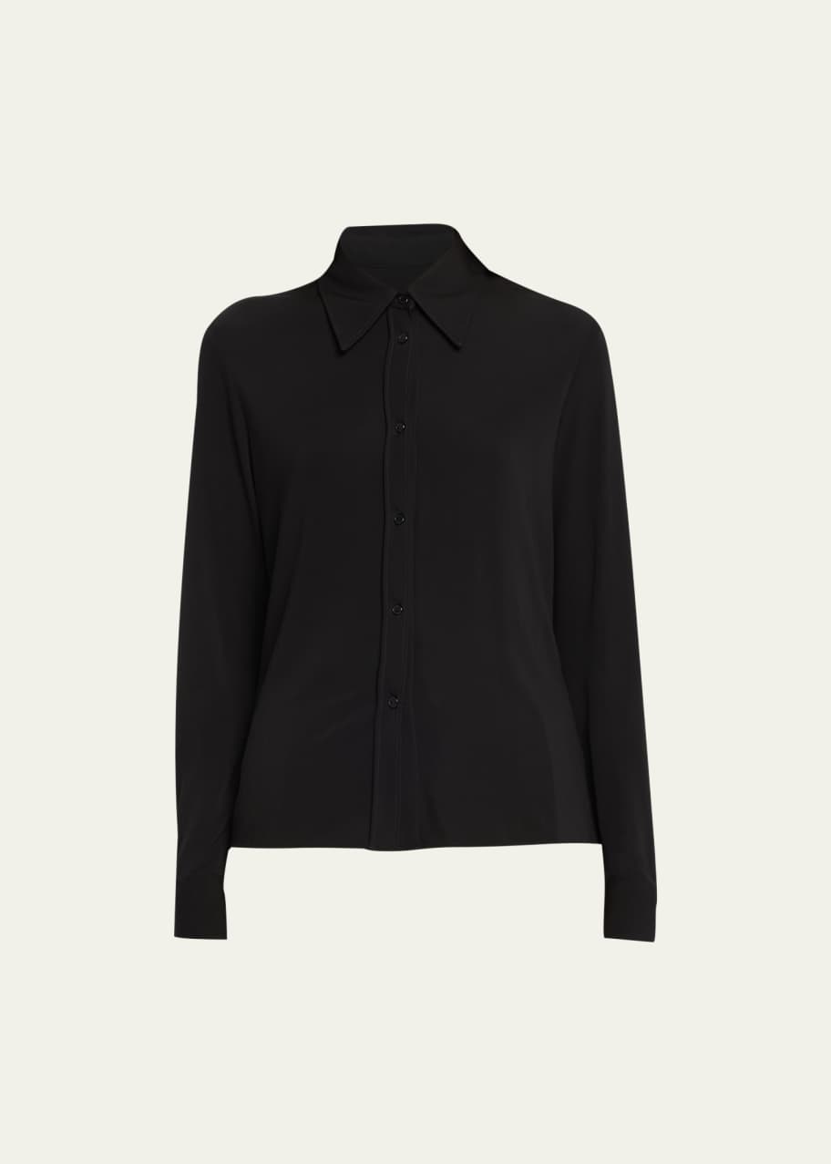 Image 1 of 1: Celestine Mesh Button-Front Shirt
