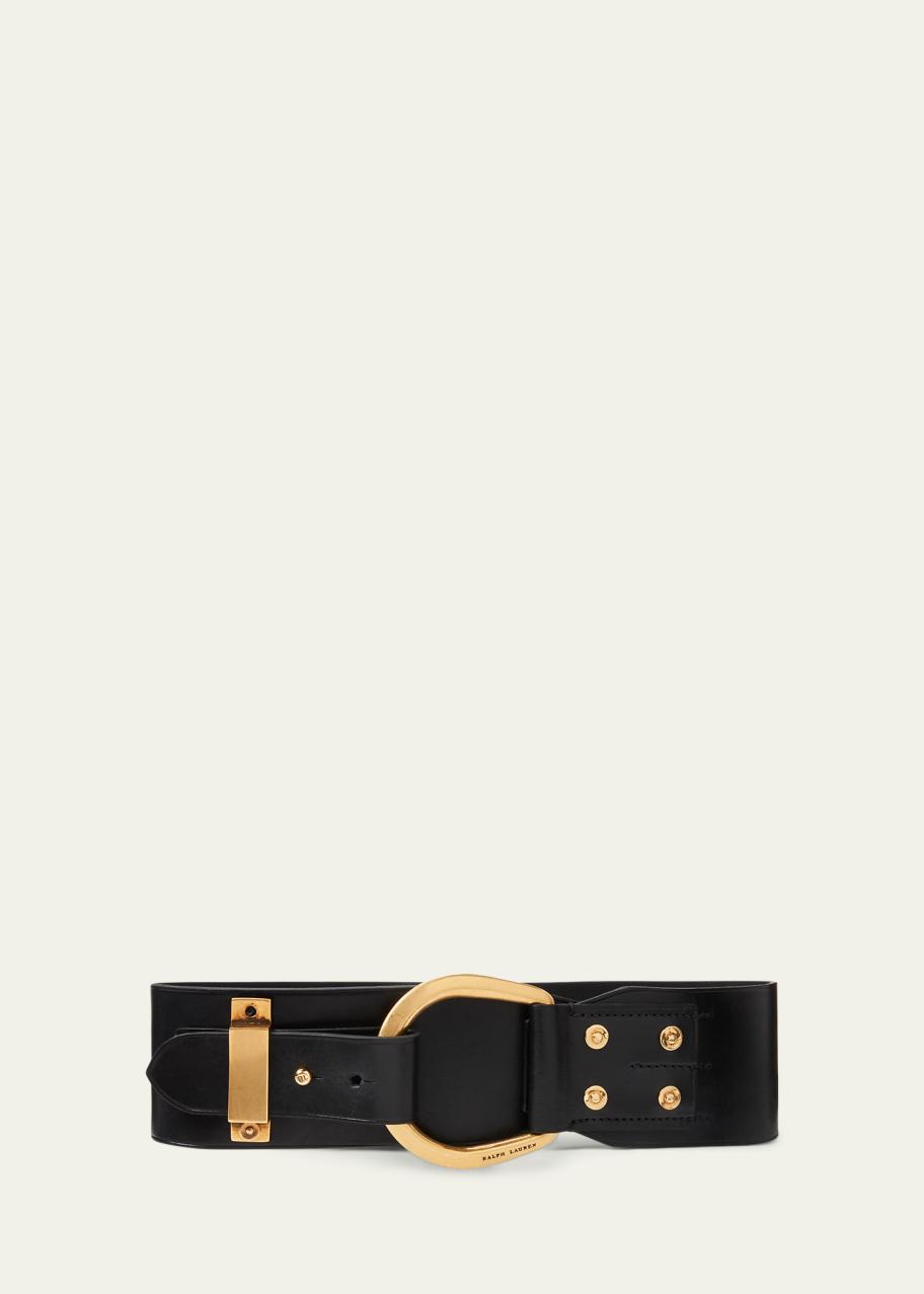 Ralph Lauren Collection Wide Leather Belt with Stirrup  display picture 1