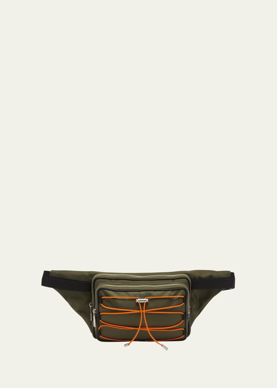 Off White Men s Courrier Canvas Belt Bag Bergdorf Goodman