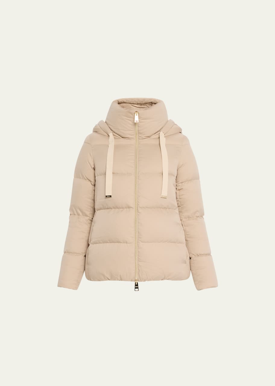 Silk silk puffer jacket sale