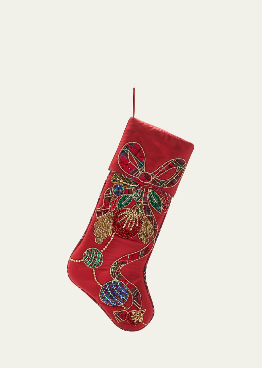 Kim Seybert Festive Christmas Stocking Bergdorf Goodman