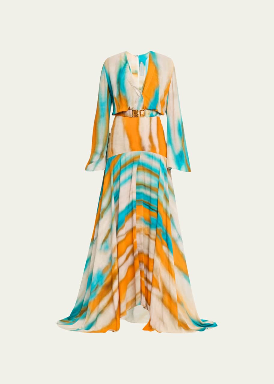 Silvia Tcherassi Corinne Abstract Tie-Dye Maxi Dress - Bergdorf Goodman