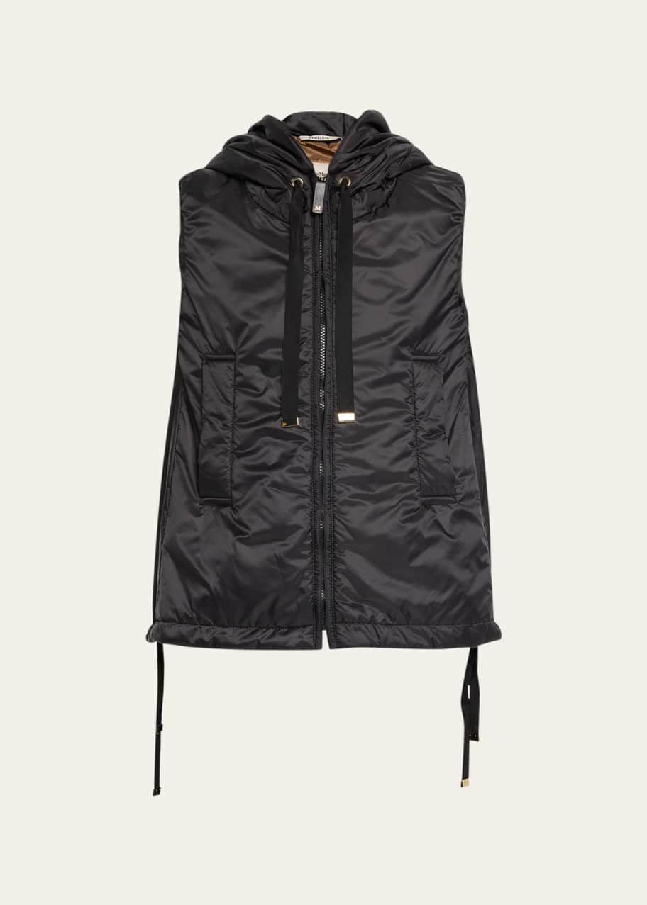MAX MARA｜VESTS (GREENGO (19291094 039 / 19291094600 039 Vest Max Mara The Cube in gray-colored technical canvas