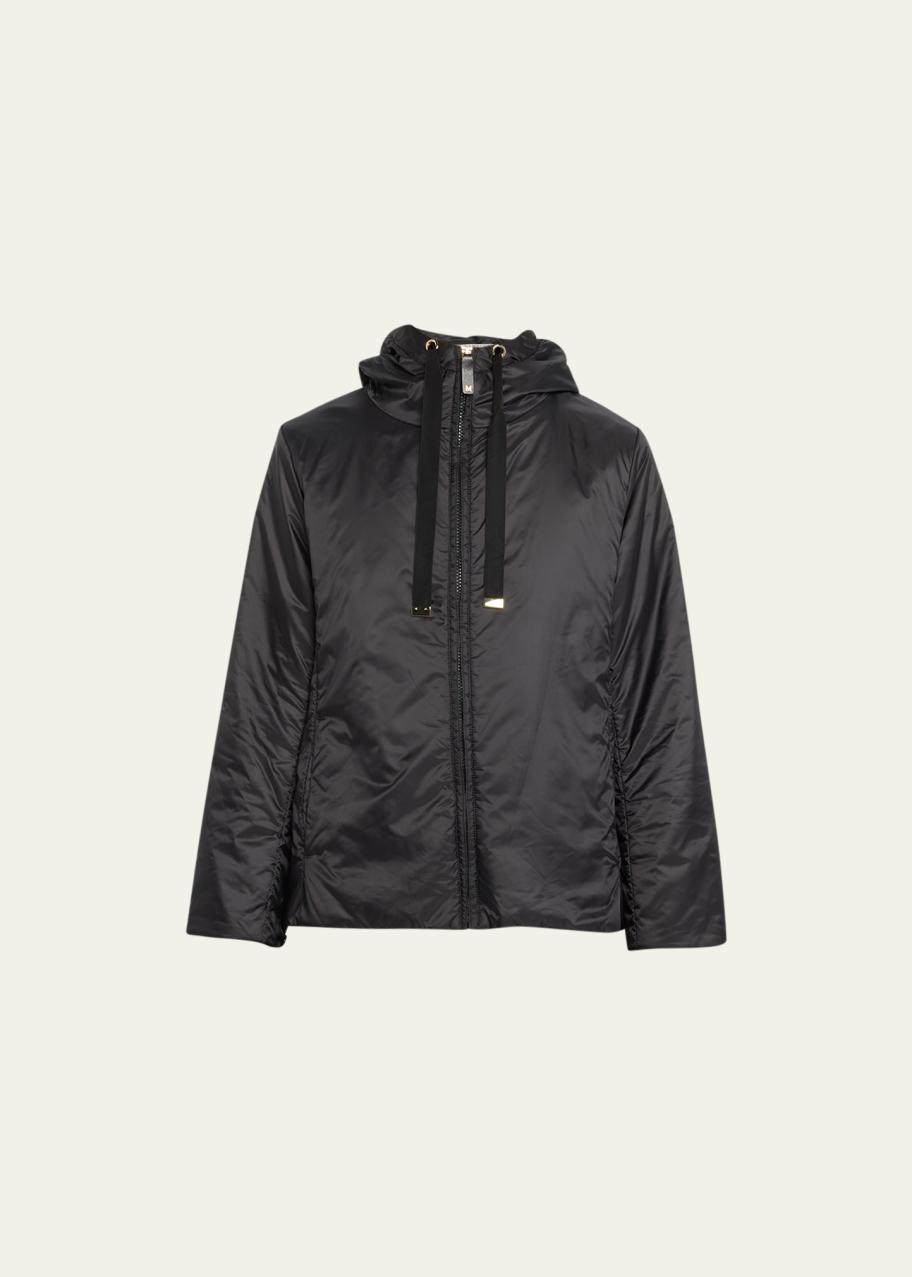 Max Mara Greenh Hooded Quilted Jacket, Black - Bergdorf Goodman