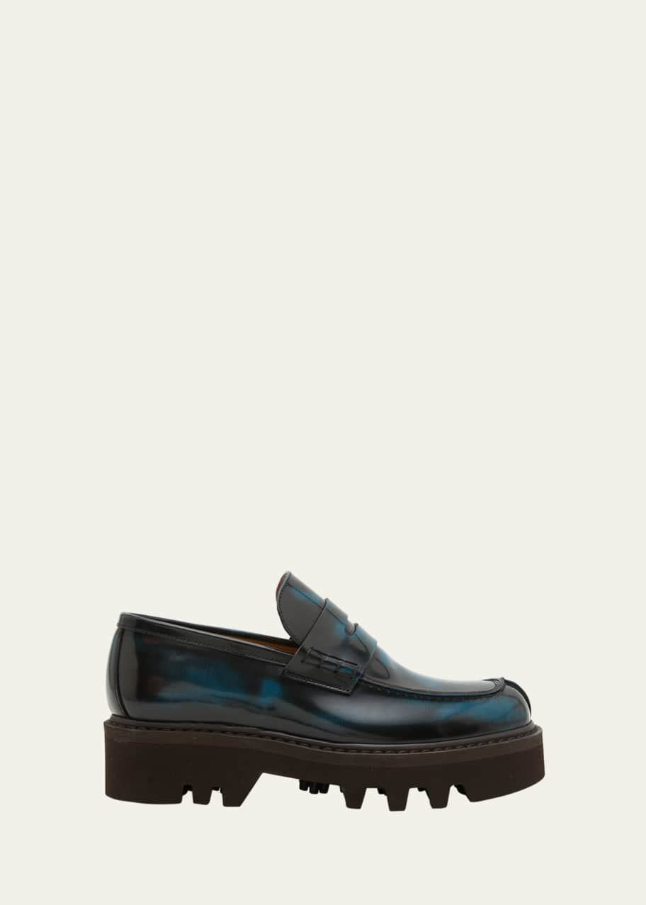 Dries Van Noten Leather Penny Loafers - Bergdorf Goodman