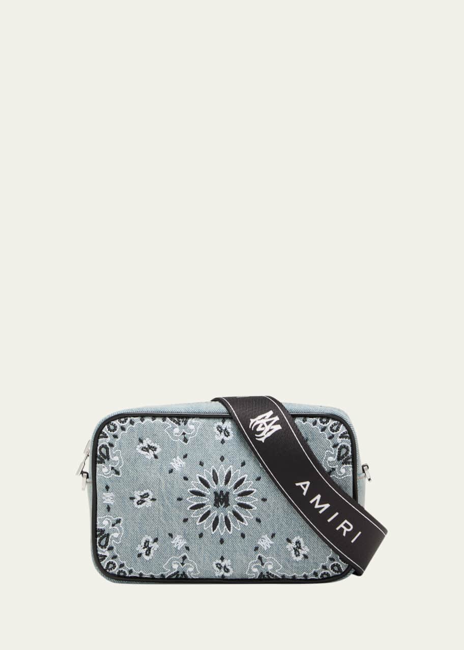 Amiri Bandana Denim Camera Crossbody Bag - Bergdorf Goodman