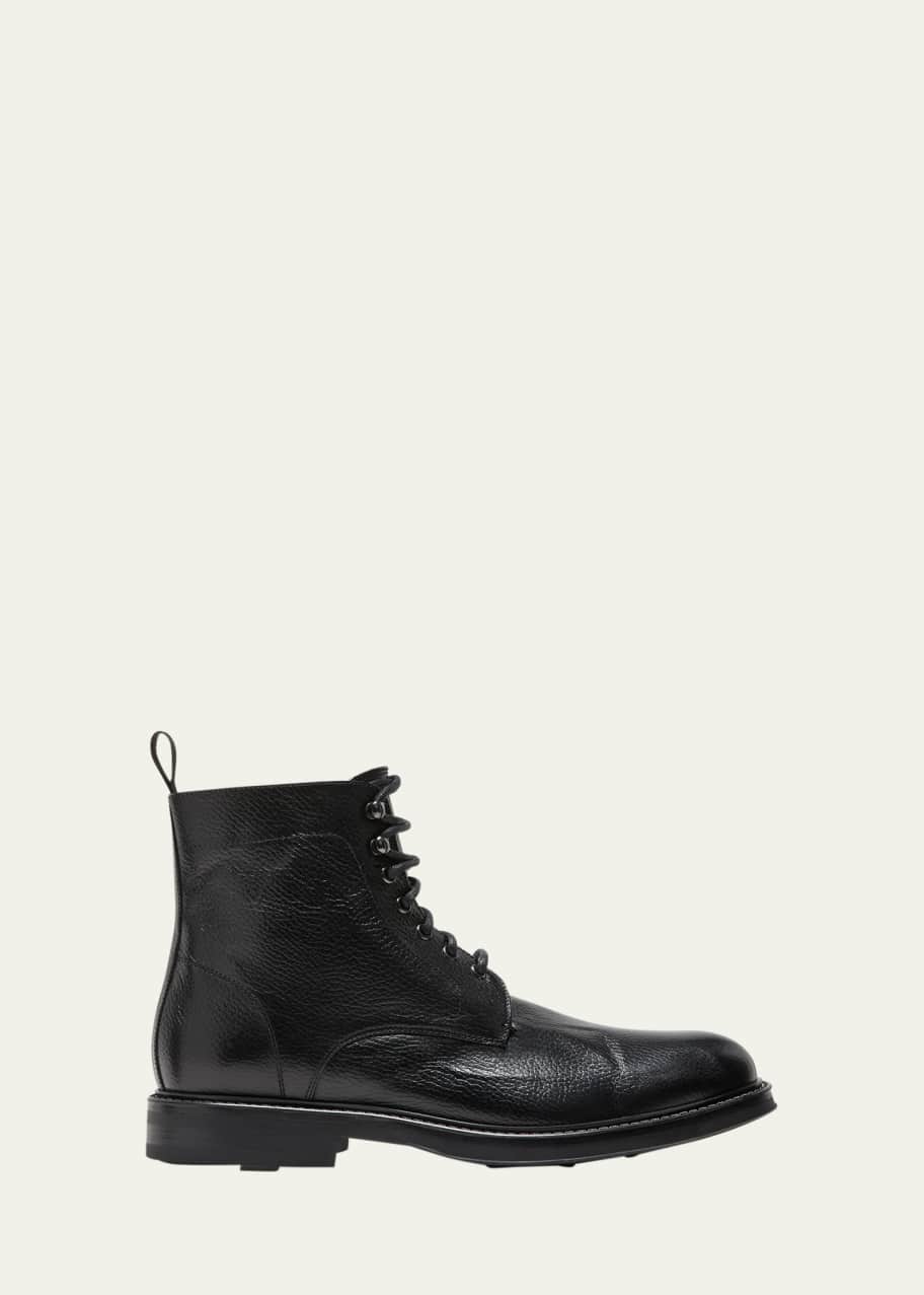 Image 1 of 1: Men's Bernardo Weatherproof Leather Lace-Up Boots