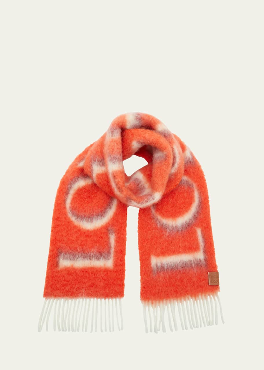 Image 1 of 1: Logo Wool & Mohair Scarf