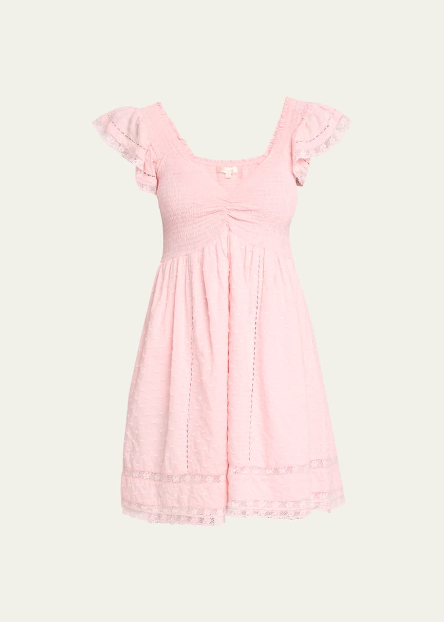chinese dress ladies Black Floral Smocked Lace Up Back Dress  PinkBlush