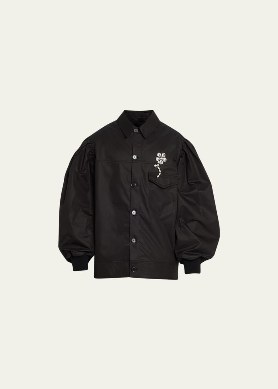 Simone Rocha Men's Puff-Sleeve Embellished Workwear Jacket