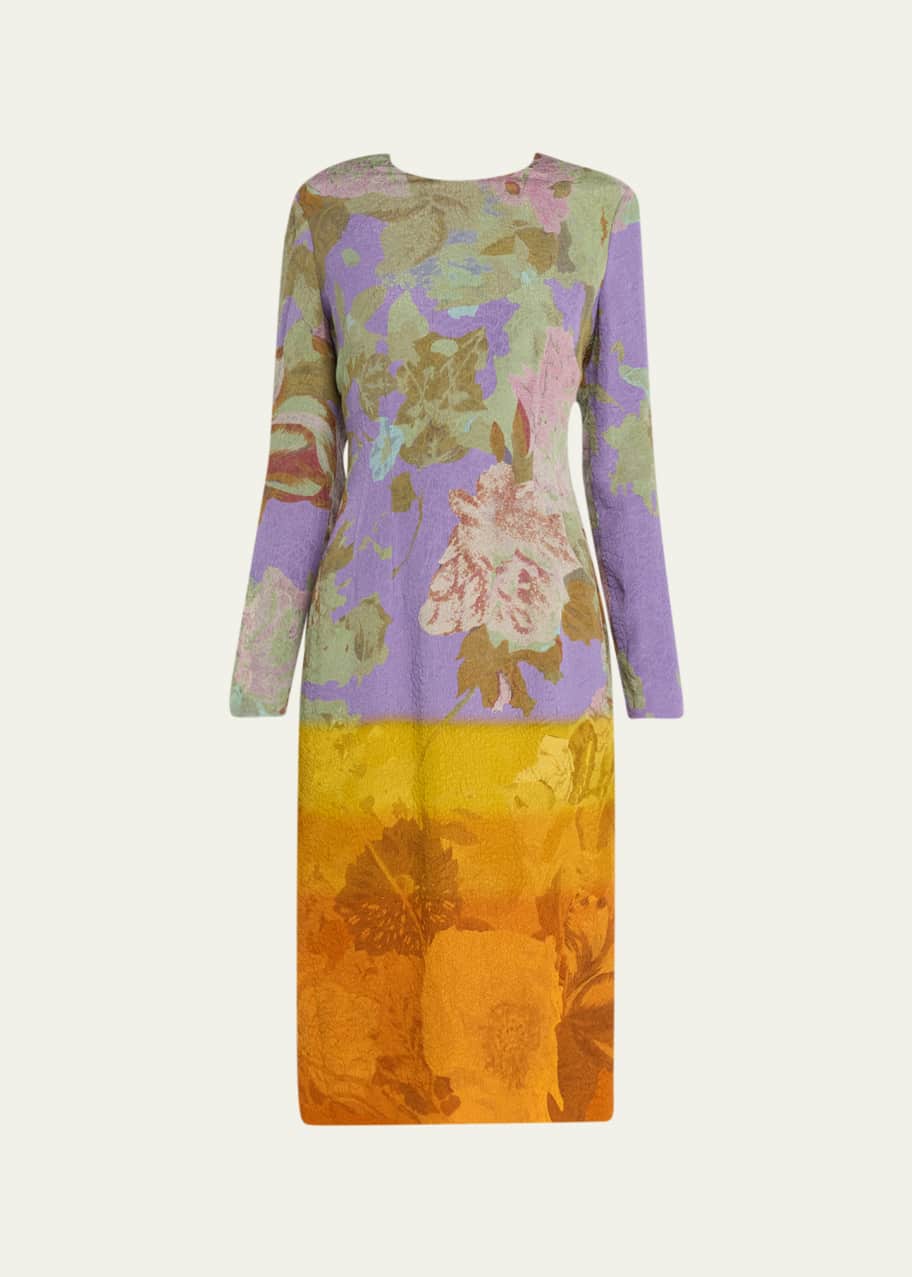 knee length dresses for ladies Dries Van Noten Dilian Dress Green main image 1