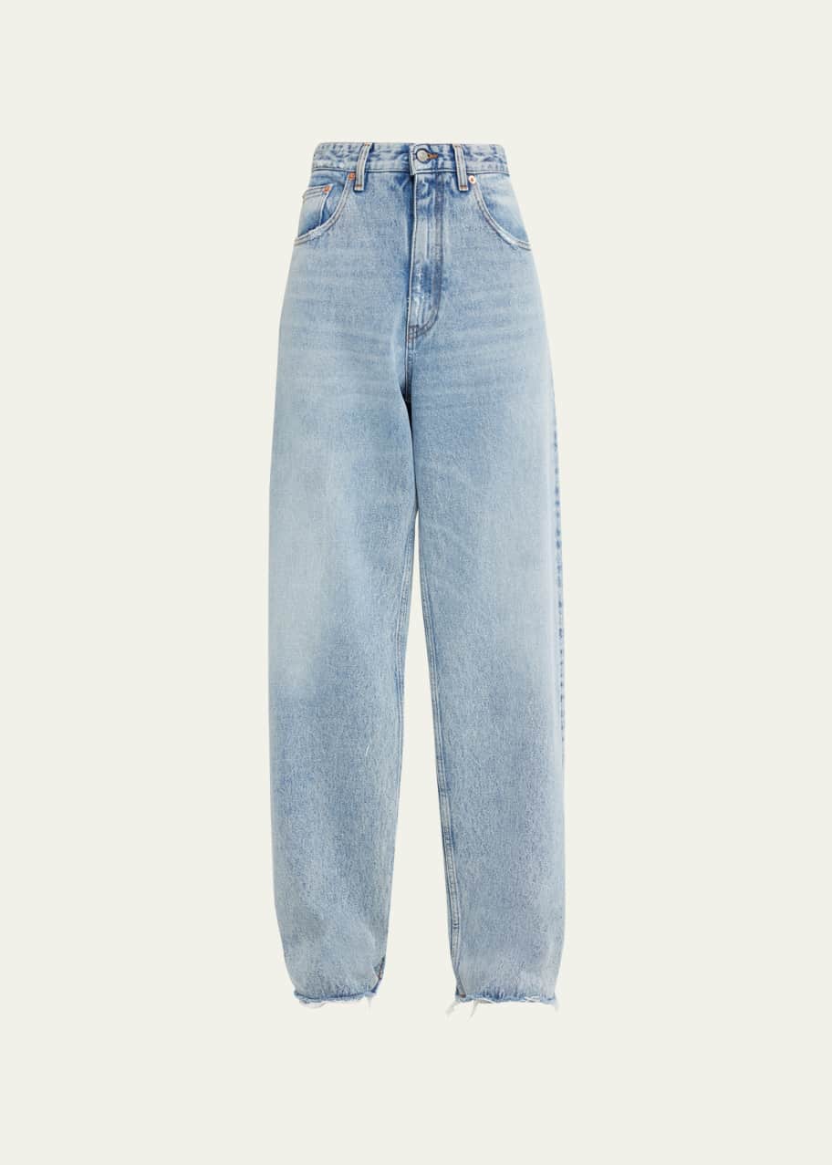 MM6 Maison Margiela Stitched Pocket Denim Wide Pants S62LB0070 White 38 [Used] [Authentic Product Guaranteed]