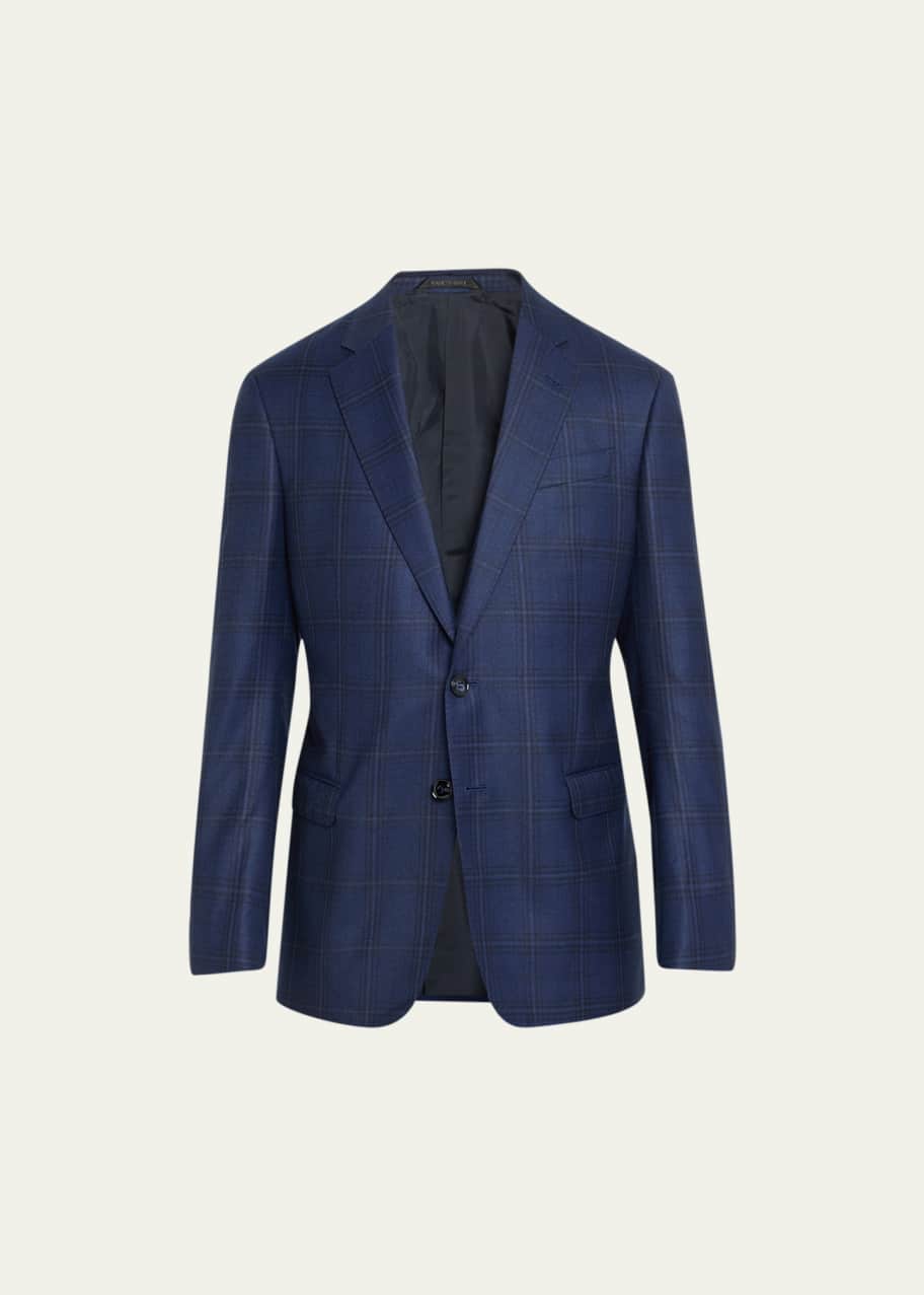 Giorgio Armani Men s Wool Cashmere Windowpane Sport Coat Bergdorf Goodman
