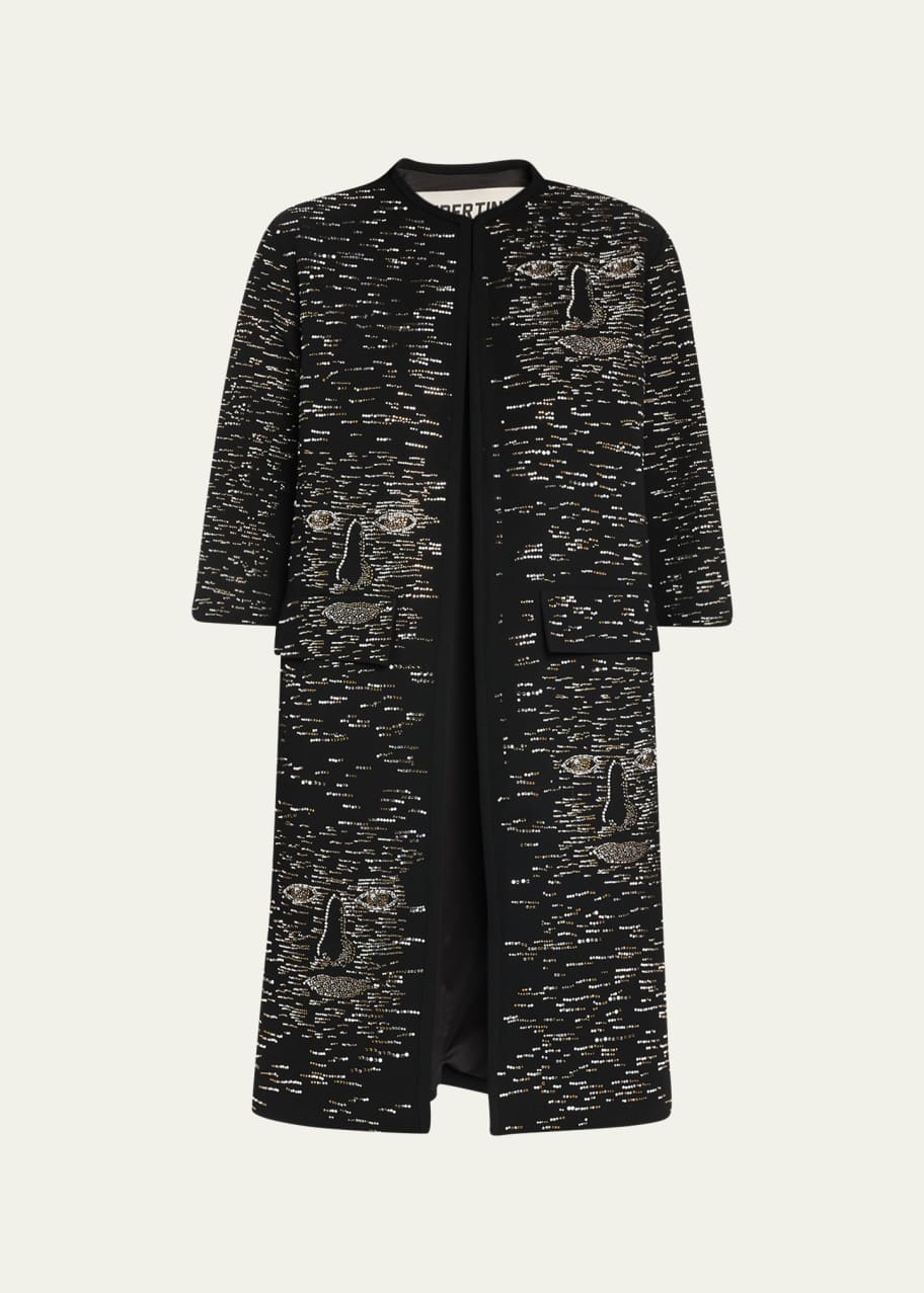 Embellished store duster coat