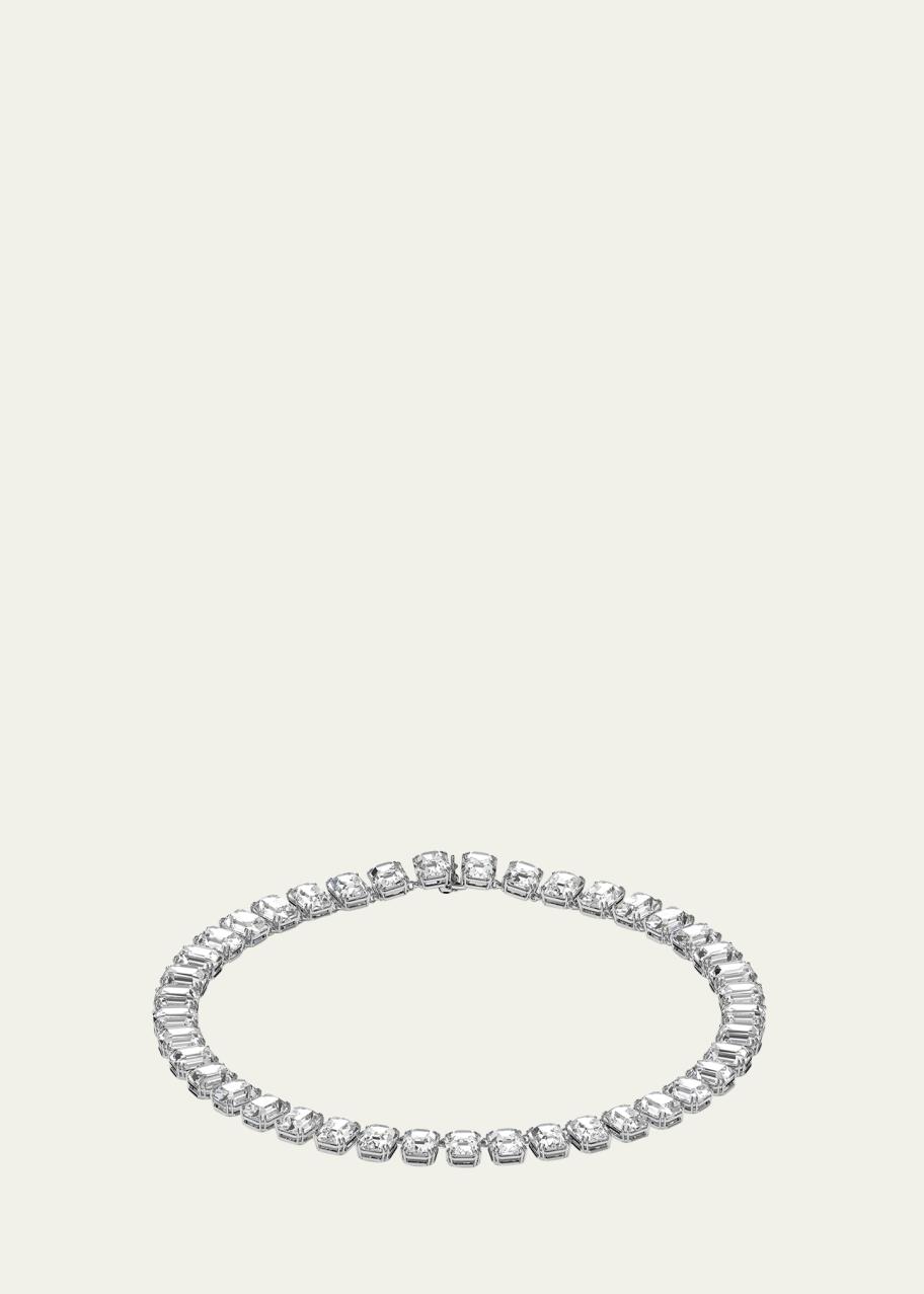SWAROVSKI Millenia Rhodium-Plated Octagon-Cut Crystal Necklace ...