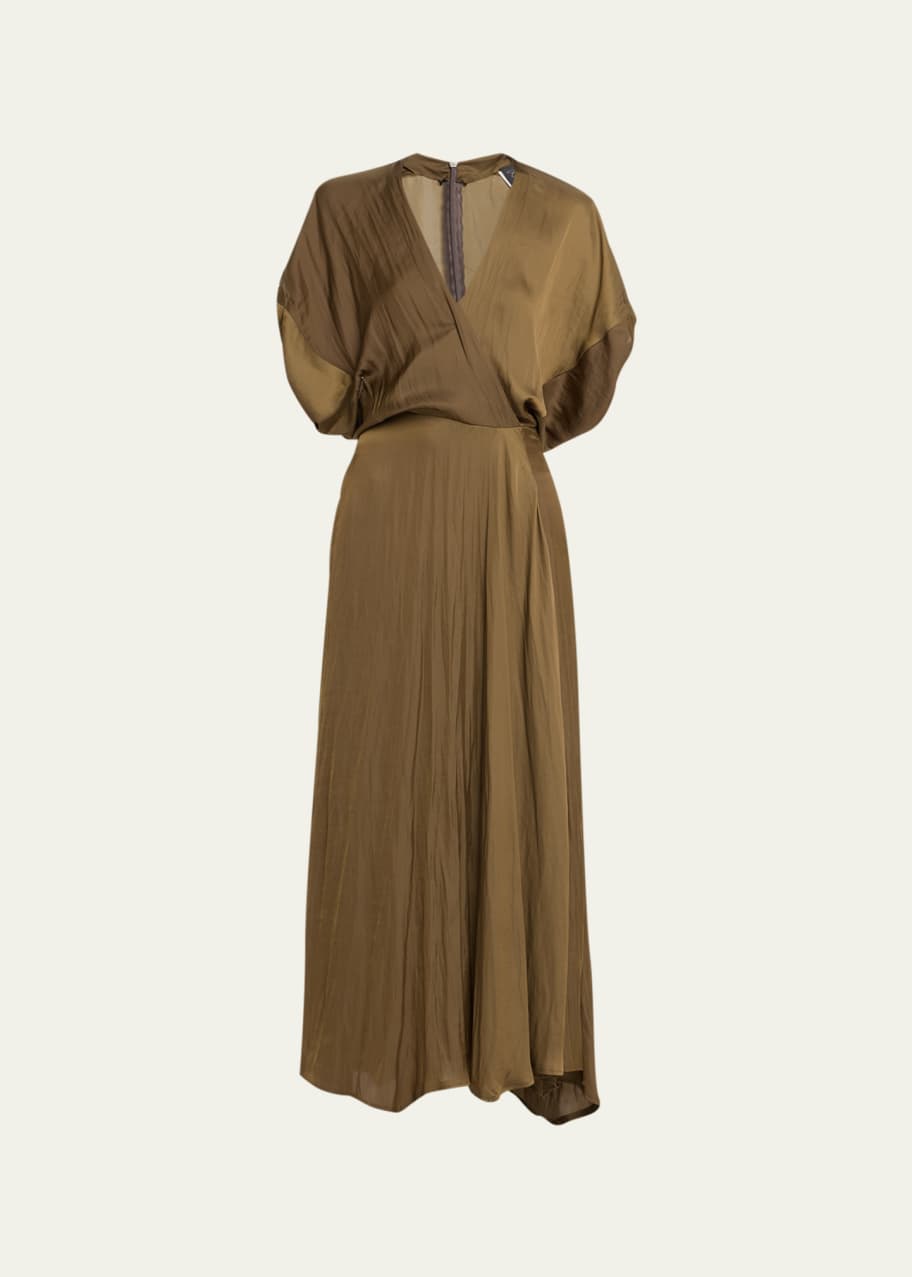chinese dress ladies Zero + Maria Cornejo Long Aki Wave Dress in Recy Drift main image 1