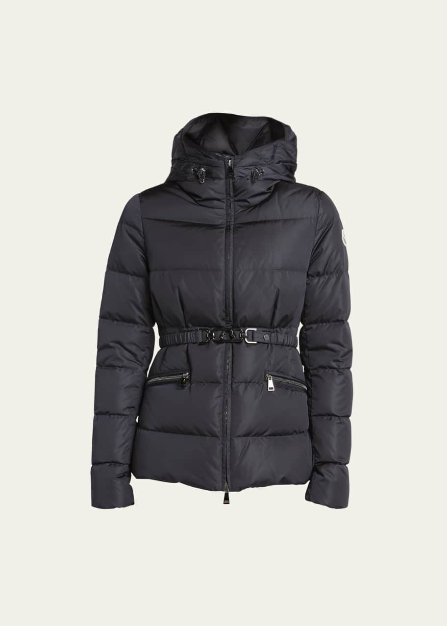 Moncler Avoce Hooded Puffer Jacket with Elastic Belt - Bergdorf