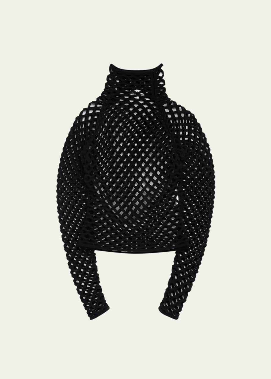 ALAÏA Black Cropped Turtleneck