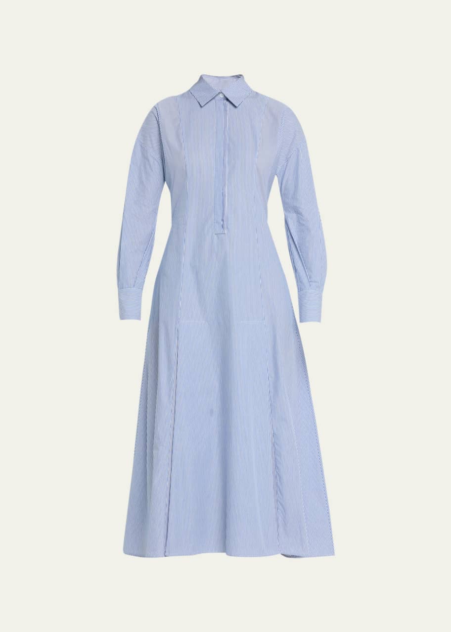 Evi Grintela Honesty Stripe Fit-Flare Midi Dress - Bergdorf Goodman