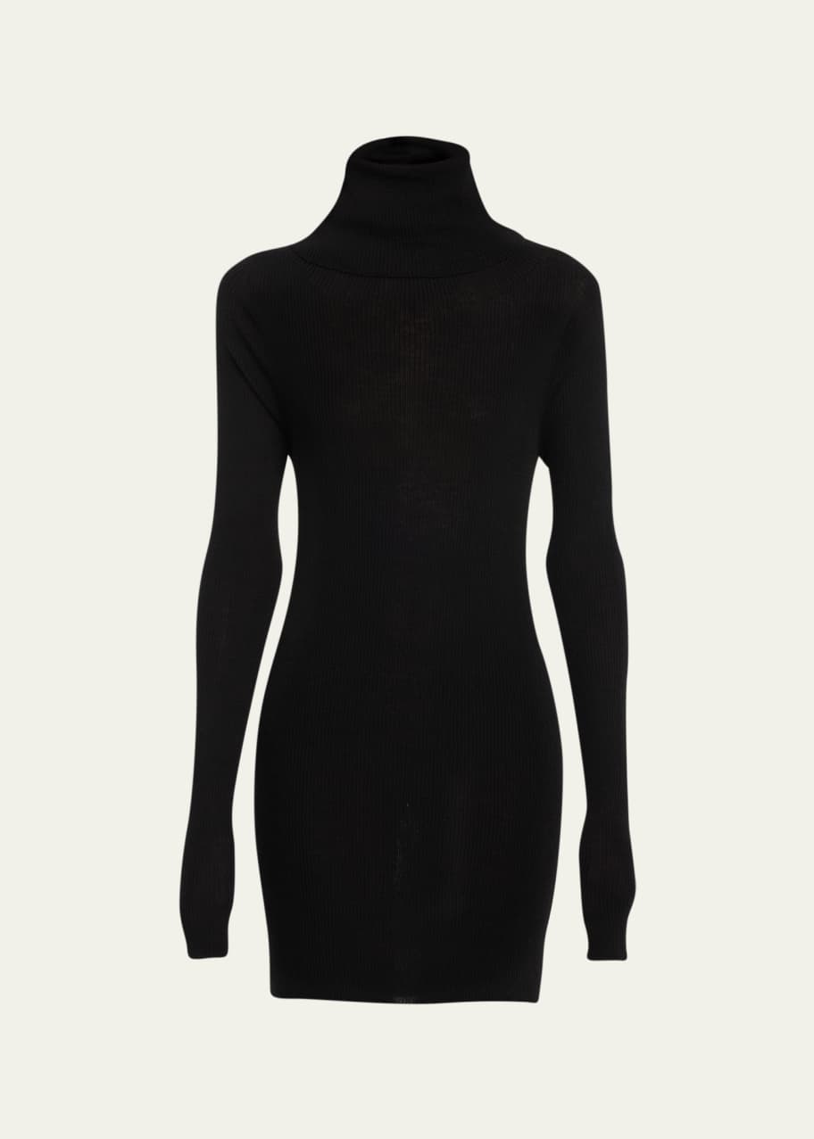 Rick Owens Ribbed Body-Con Wool Mini Dress - Bergdorf Goodman