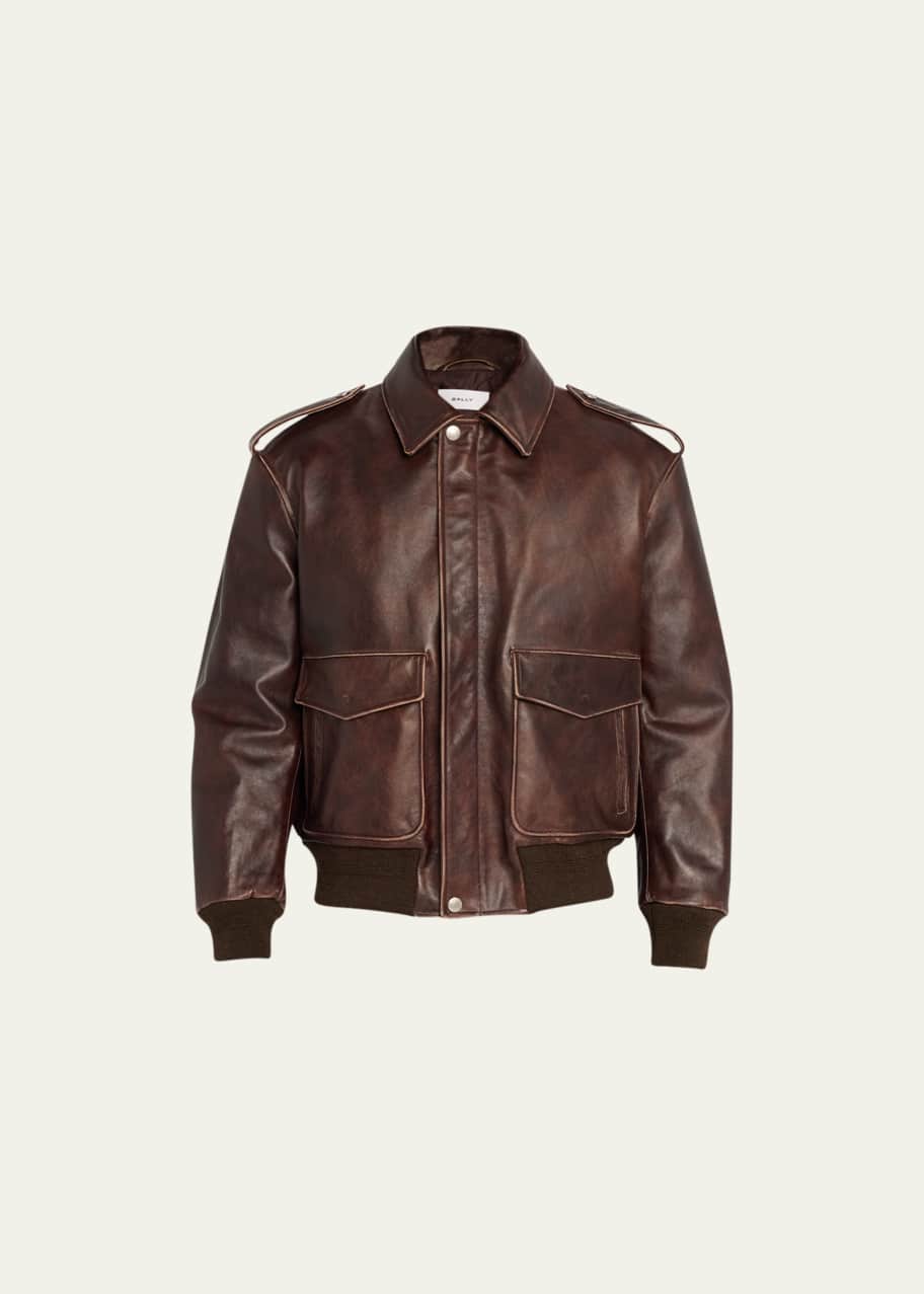 Bally leather jackets store