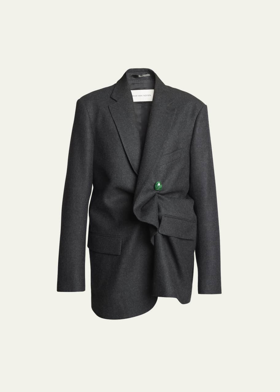 Dries Van Noten Gray Notched Suit