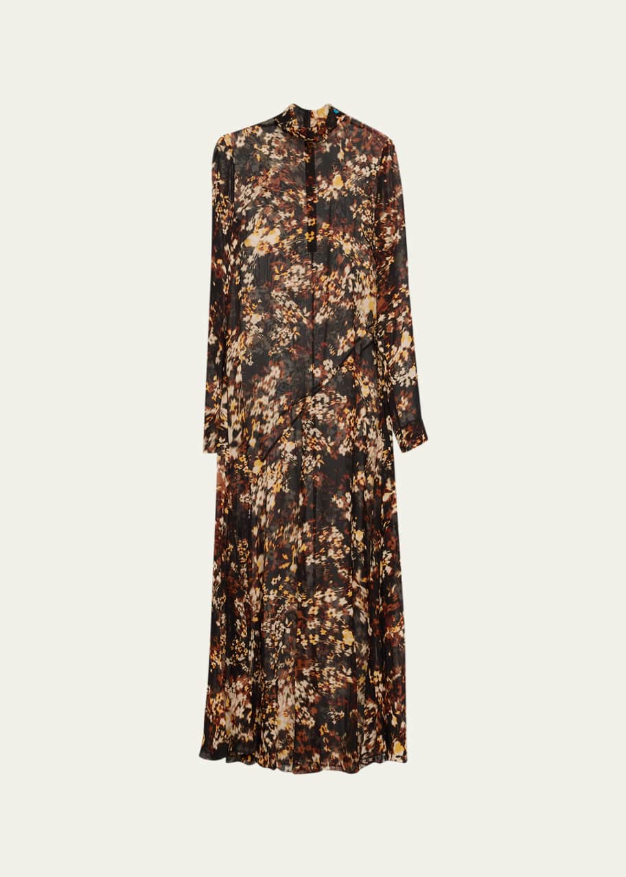 Dries Van Noten Dawn Floral Belted Maxi Dress - Bergdorf Goodman