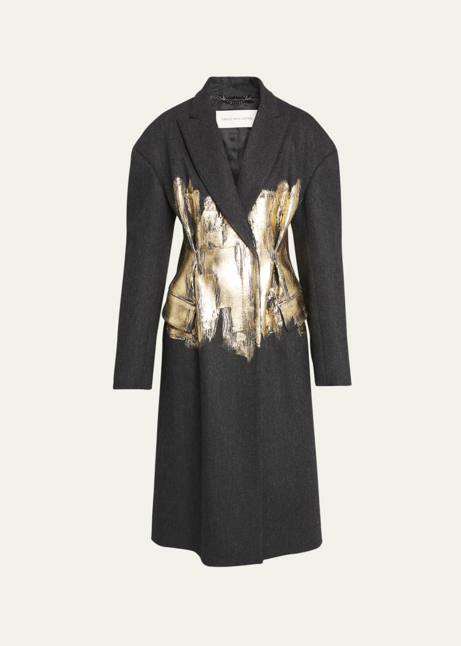 Dries Van Noten Ravis Abstract Wool Coat - Bergdorf Goodman
