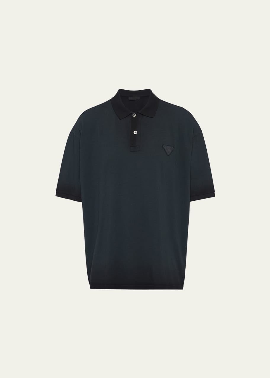 Prada Men's Degrade Pique Polo Shirt - Bergdorf Goodman