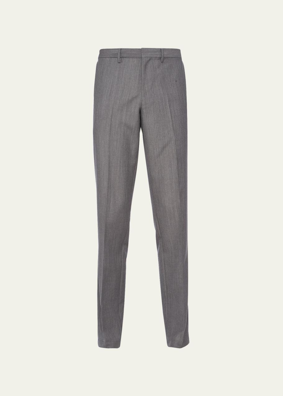 Prada Men's Solid Wool-Mohair Pants - Bergdorf Goodman