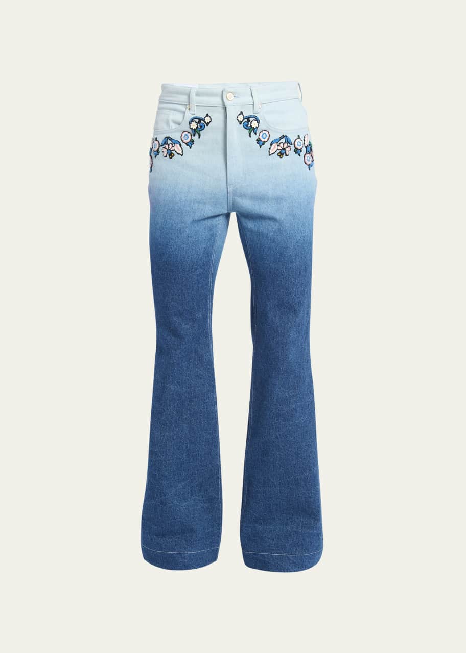 Casablanca Blue Floral Jeans