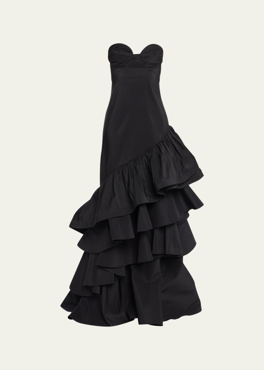 Johanna Ortiz The Art Of Life Strapless Tiered Trumpet Gown - Bergdorf  Goodman