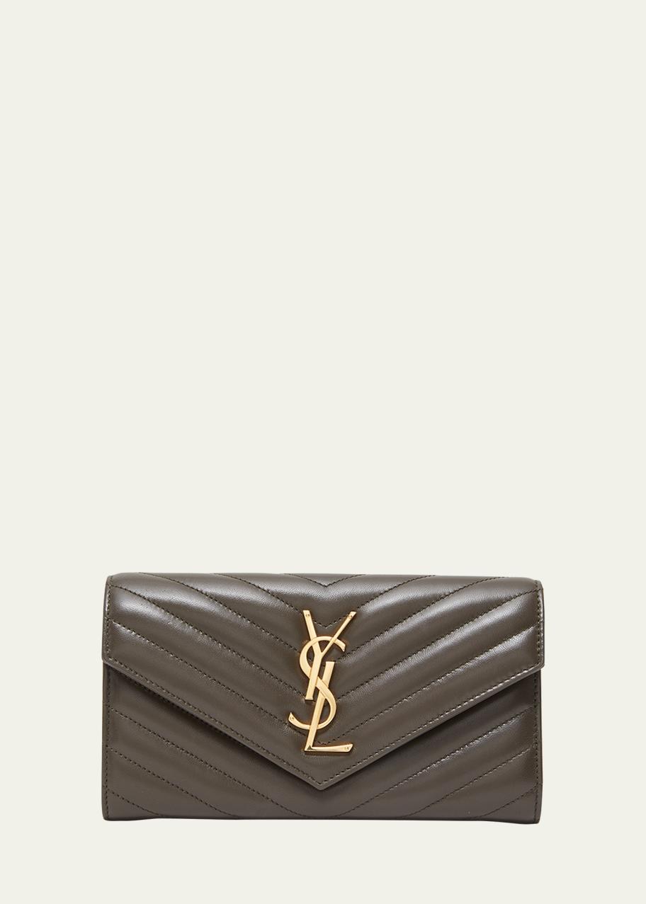 Saint Laurent YSL Monogram Large Envelope Flap Wallet in  display picture 3