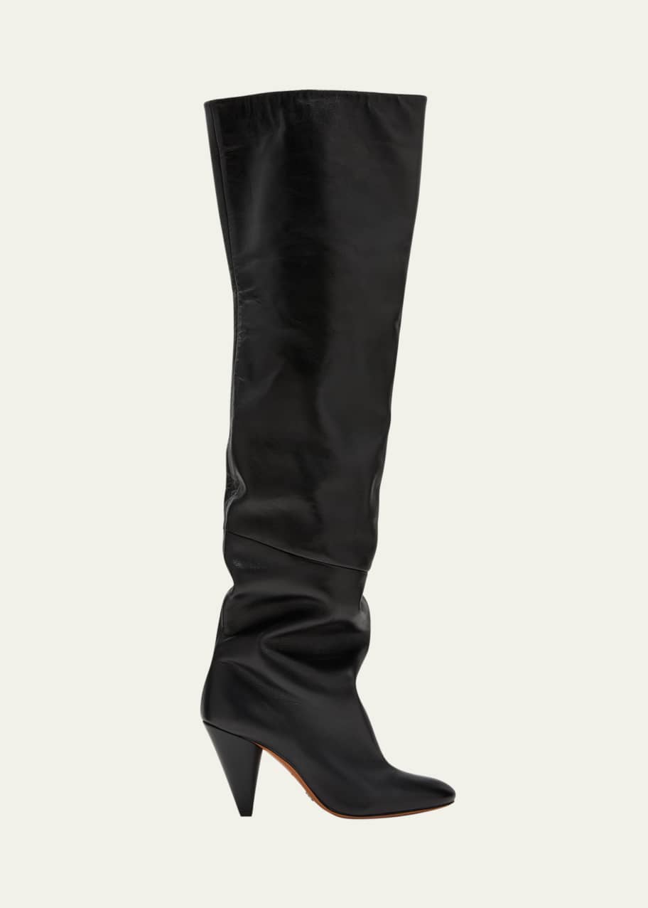 Slouch boots over the knee on sale