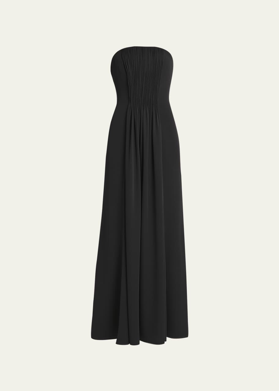 Image 1 of 1: Strapless Plisse Gown