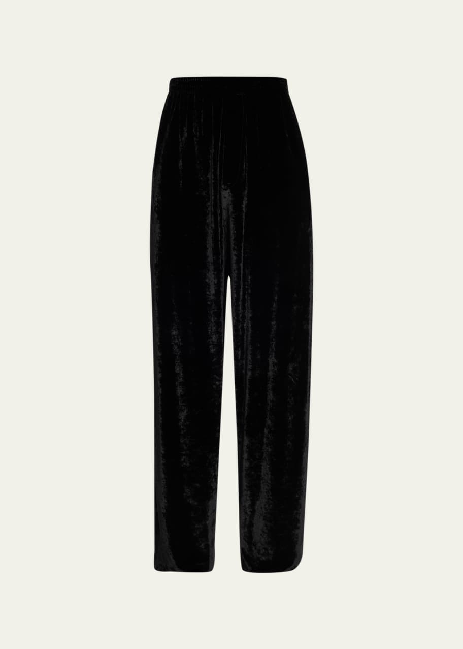 Balenciaga Men's Velvet Straight-Leg Sweatpants Bergdorf Goodman
