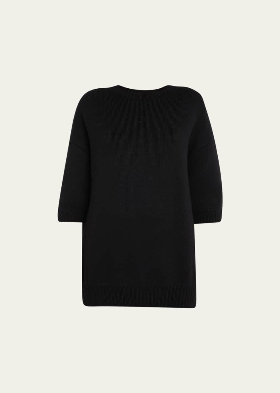 Khaite Nere Three-Quarter Sleeve Cashmere Sweater - Bergdorf Goodman