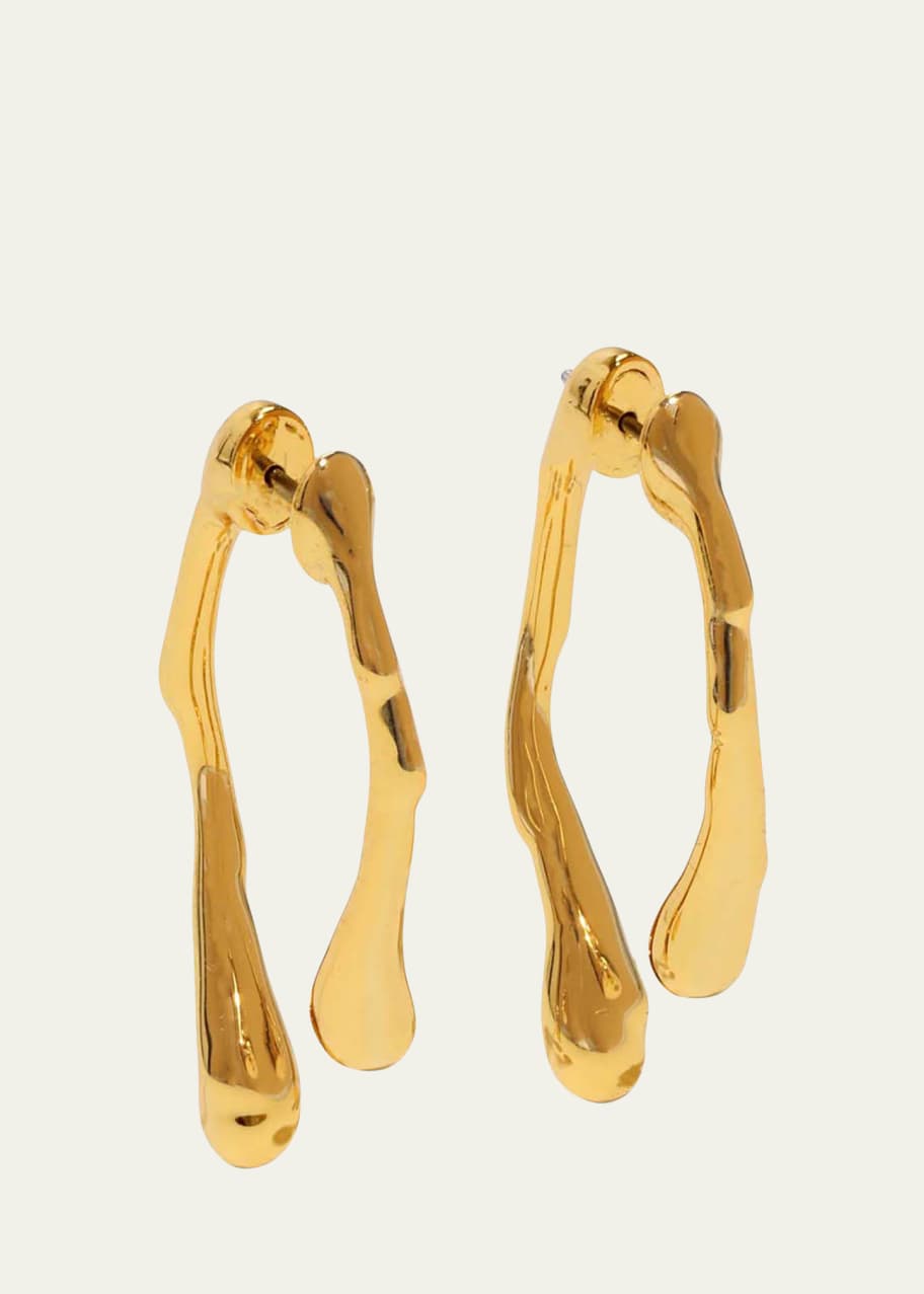 Image 1 of 1: Golden Drippy Earrings