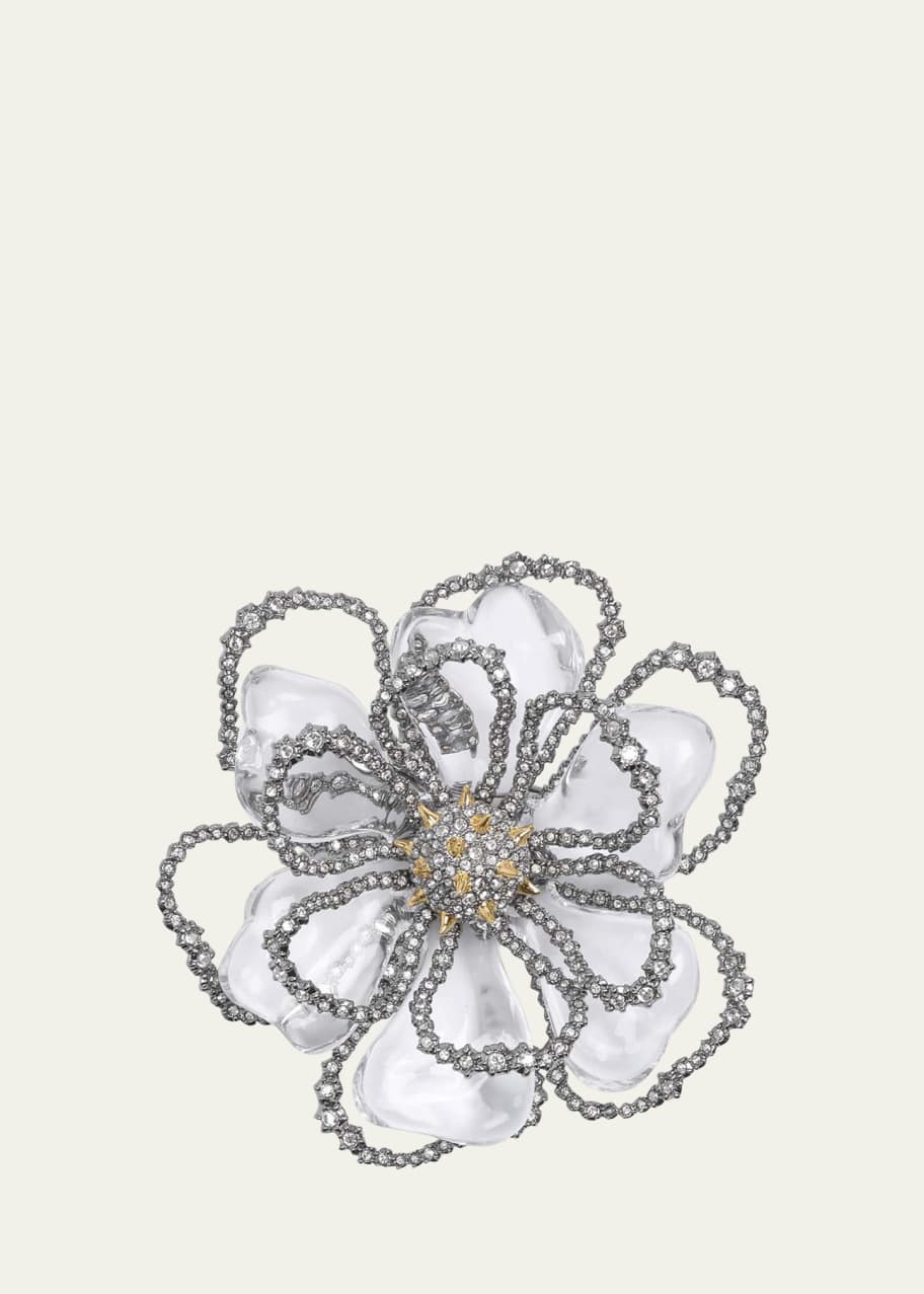 Image 1 of 1: Punk Royale Crystal Lucite Flower Pin