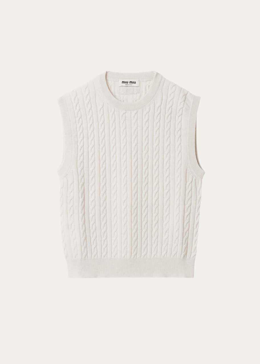 ★決算特価商品★ Cashmere Miu Miu Cable Goodman Bergdorf - Vest Knit トップス